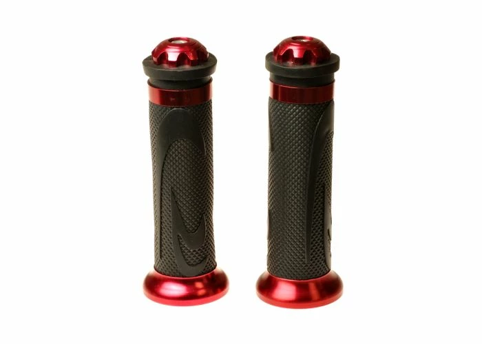 Coupon 👍 Mon Ster Red Anodized Aluminum & Rubber Grip Set For Scooters, ATVs, & Dirt Bikes 😉 3 Coupon 👍 Mon Ster Red Anodized Aluminum & Rubber Grip Set For Scooters, ATVs, & Dirt Bikes 😉 - Image 3